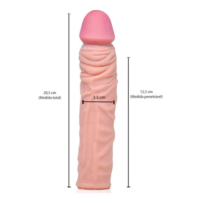 Capa Peniana com Extensor de 5 cm Pleasure X-Tender 19,5 cm x 4 cm