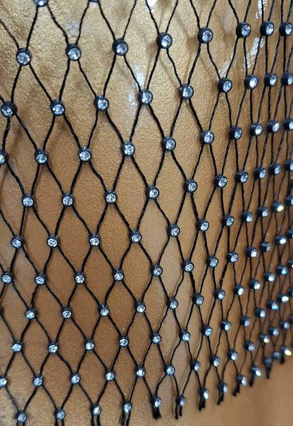 Blusinha de Tela com Strass