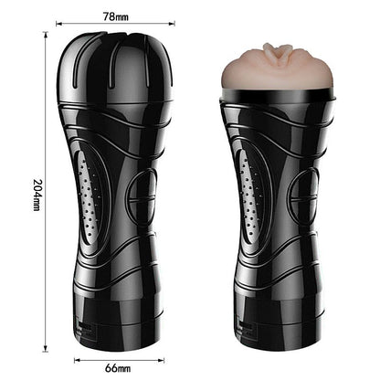 Masturbador Vagina em Cyberskin com Vibrador - Mini Lanterna 20,4 x 7,8cm