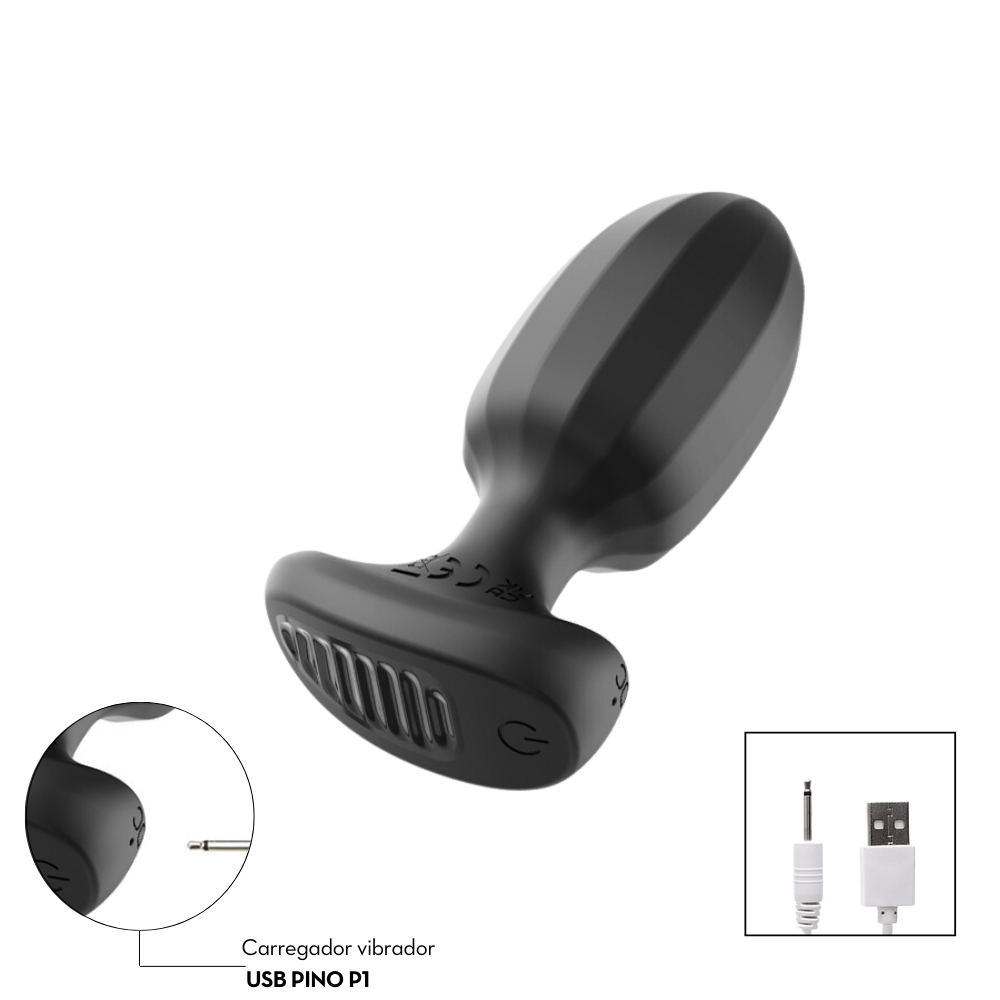 Plug anal vibratório por aplicativo em silicone