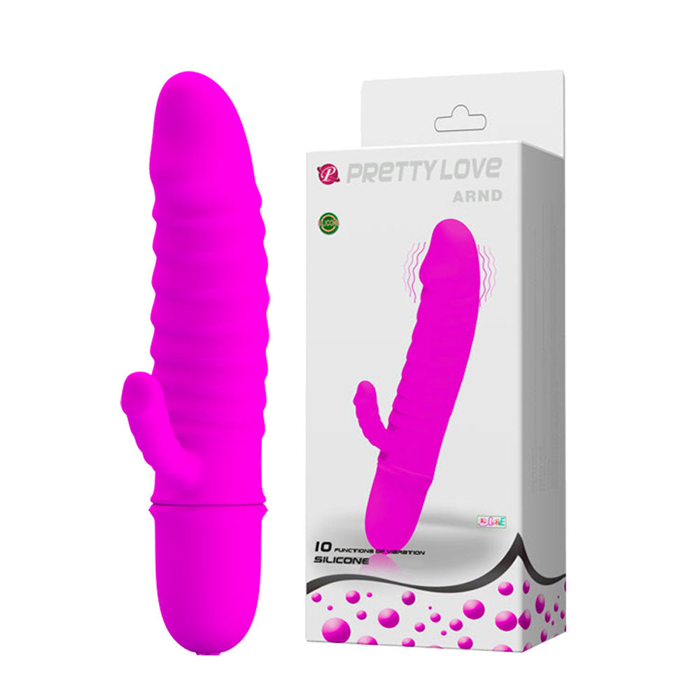 Vibrador Duplo Arnd em Soft Touch com 10 Modos de Vibração 11,5 cm x 2,3 cm - Coleção Pretty Love