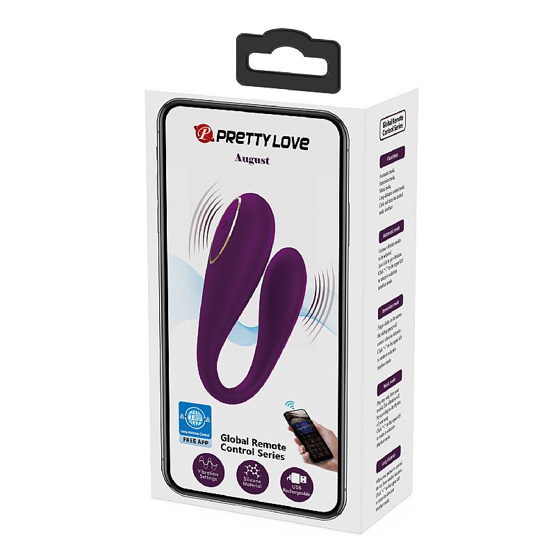Vibrador de Casal - August - À Longa distância - APP - Pretty Love