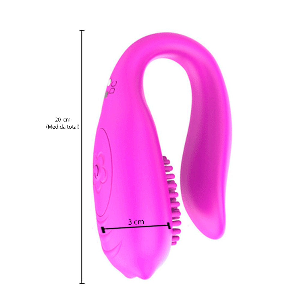 Vibrador de Casal Alice à Prova d' Água com Controle 9,5 cm x 3,5 cm