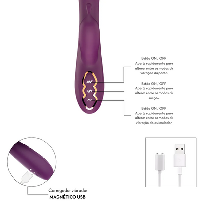 Vibrador triplo estimulação