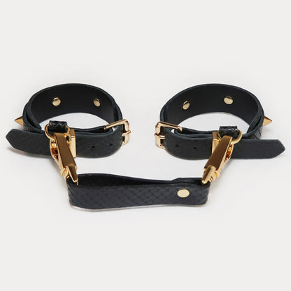 Algema Ajustável Athena Couro com Metal - Coleção Sado-Maso Secret Play