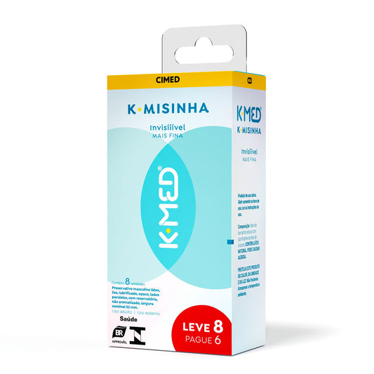 Preservativo K-Med K-Misinha Lubrificado Invisível Mais Fina