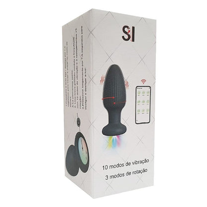 Plug Anal em Silicone com Rotação e Luz de Led - Recarregável e App - 9,6x3,6
