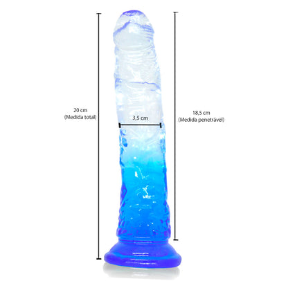 Prótese Peniana Silicone Transparente com Ventosa