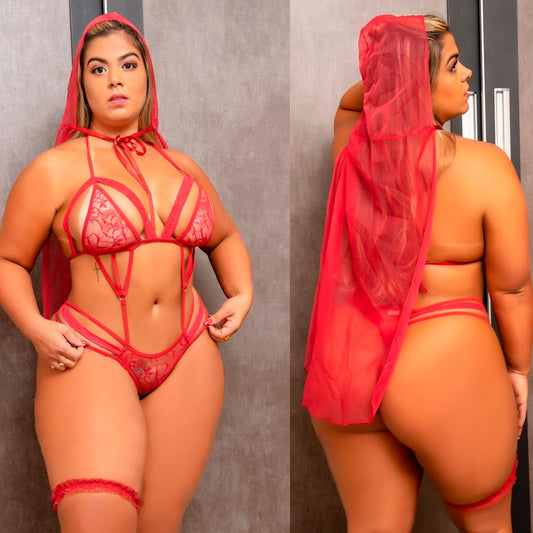 Fantasia Body de Chapeuzinho Vermelho