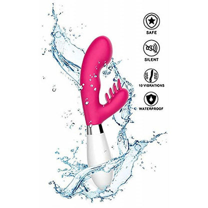 Vibrador Duplo Escalonado Aron com 10 Velocidades 21 cm x 4,3 cm