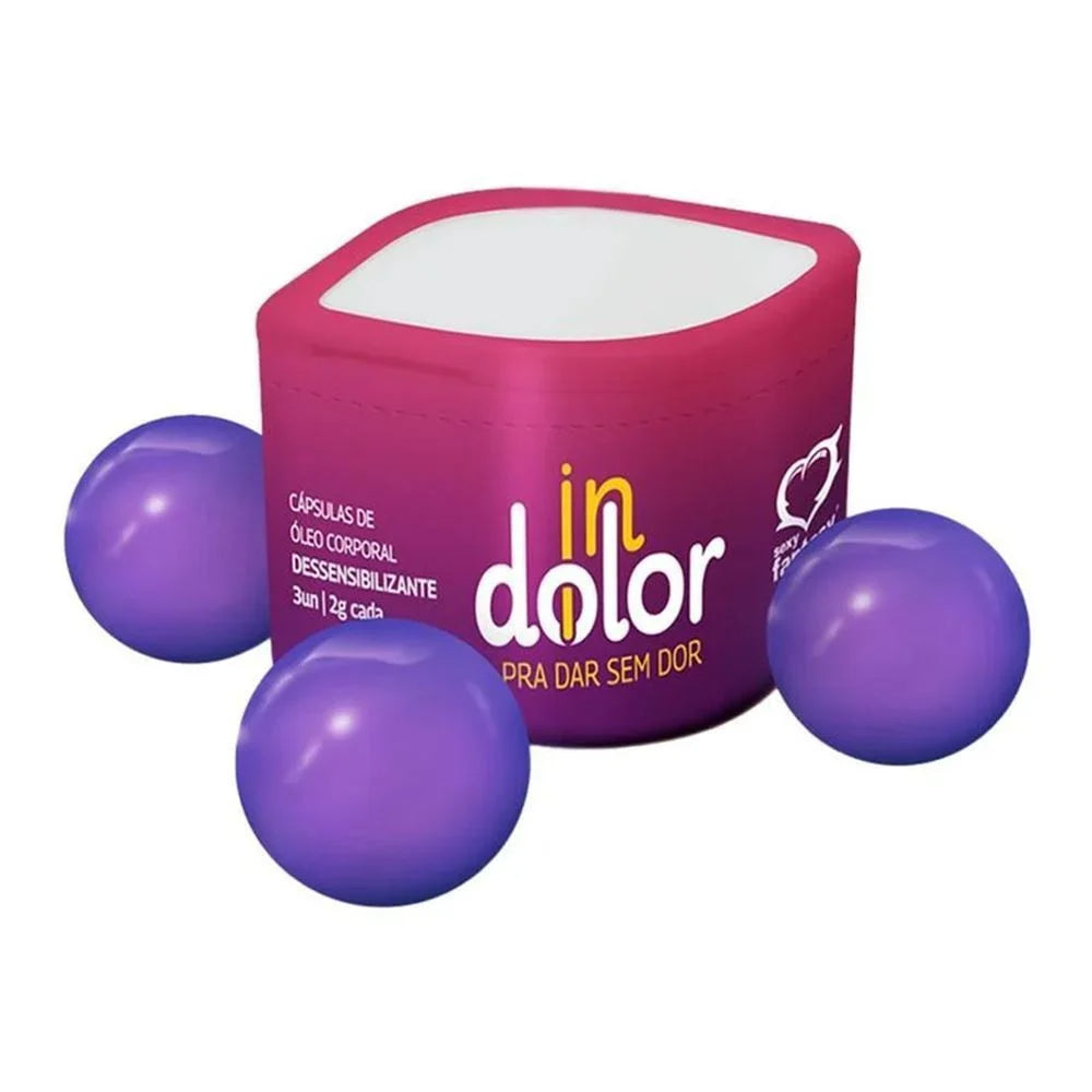 INDOLOR DESSENSIBILIZANTE CAPSULA 03 UNIDADES SEXY FANTASY
