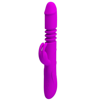 Vibrador Vai e Vem Ward com Estimulador Clitoriano 25,5 cm x 3,2 cm - Coleção Pretty Love