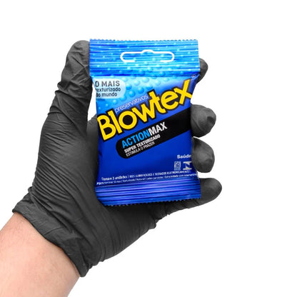Preservativo Blowtex Action Texturizado Com 3 Unidades