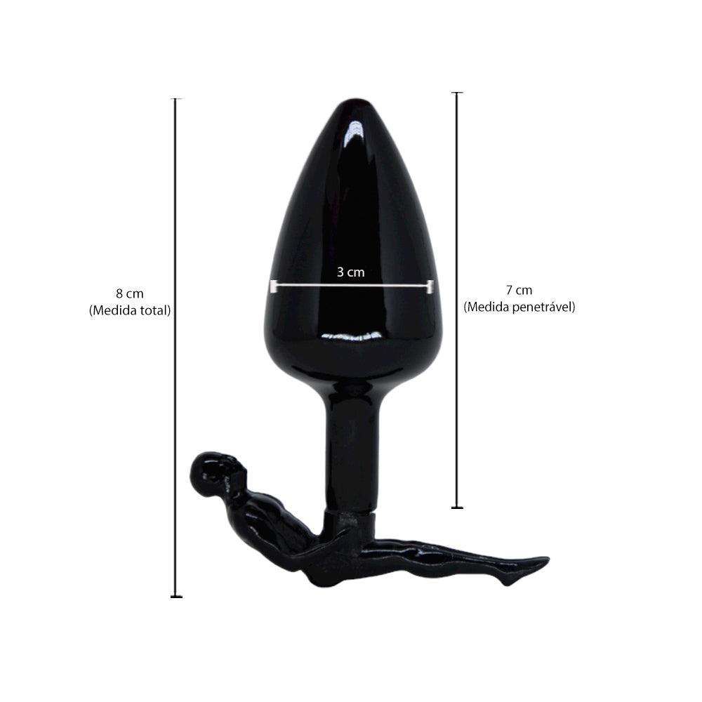 Plug Anal Man Slim Black de Metal 8,19 cm x 3 cm