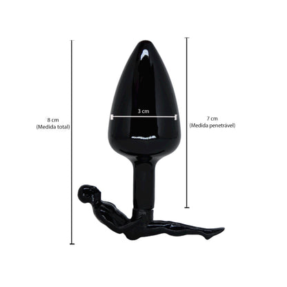Plug Anal Man Slim Black de Metal 8,19 cm x 3 cm