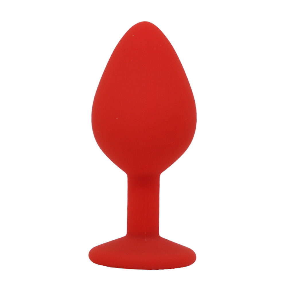 Plug Anal em Silicone com Joia