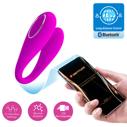 Vibrador Duplo para Casal Pretty Love August 9,5 cm x 2,7 cm