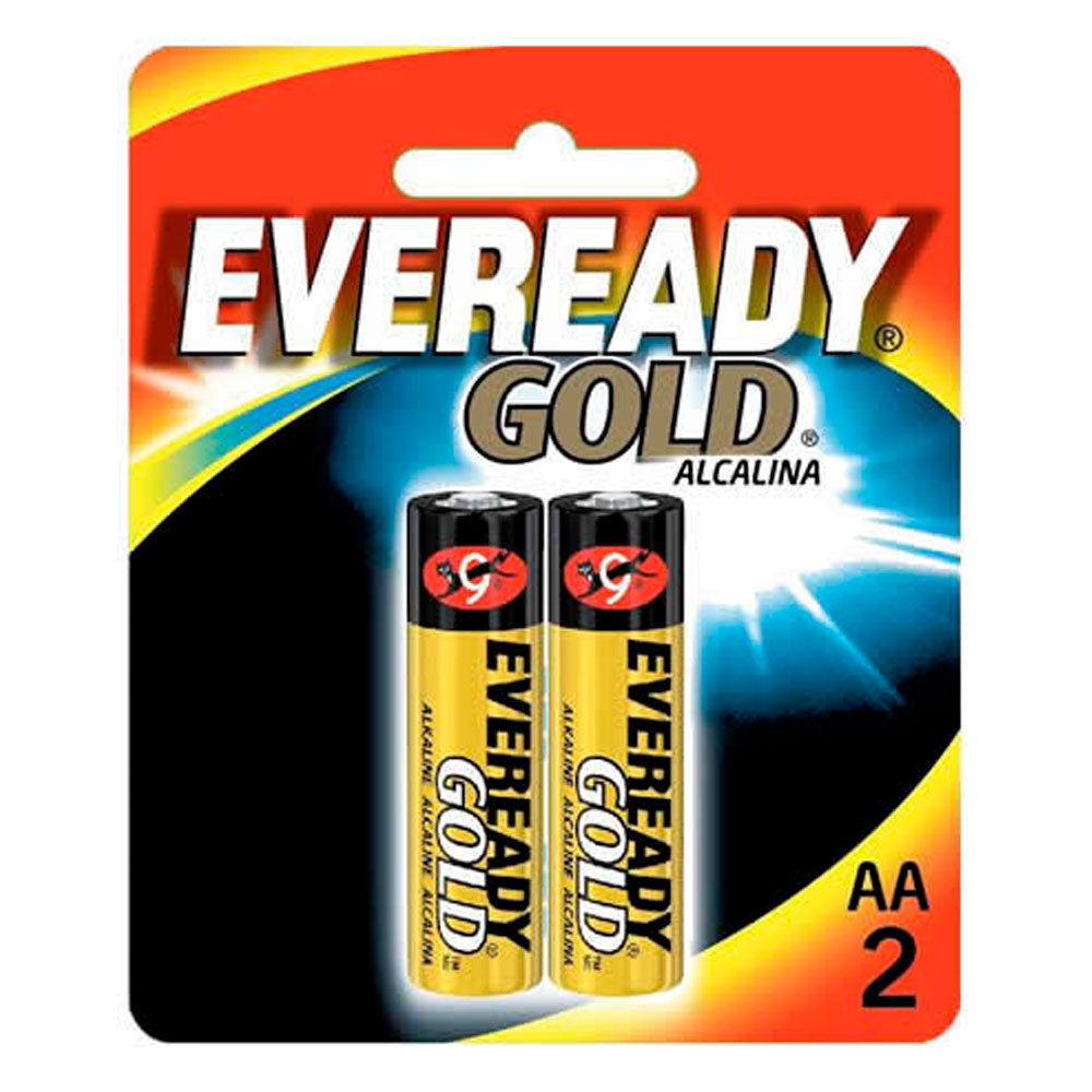 Pilhas AA Alcalinas Eveready Gold - 2 Unidades