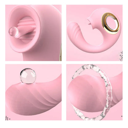 Vibrador ponto G com estimulador clitoriano