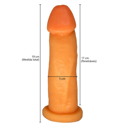 Cinta Peniana em Cyberskin Macio Vértebra  19 cm x 5 cm