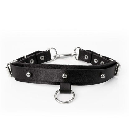 Gargantilha de Luxo com Argola Detalhes Cromados