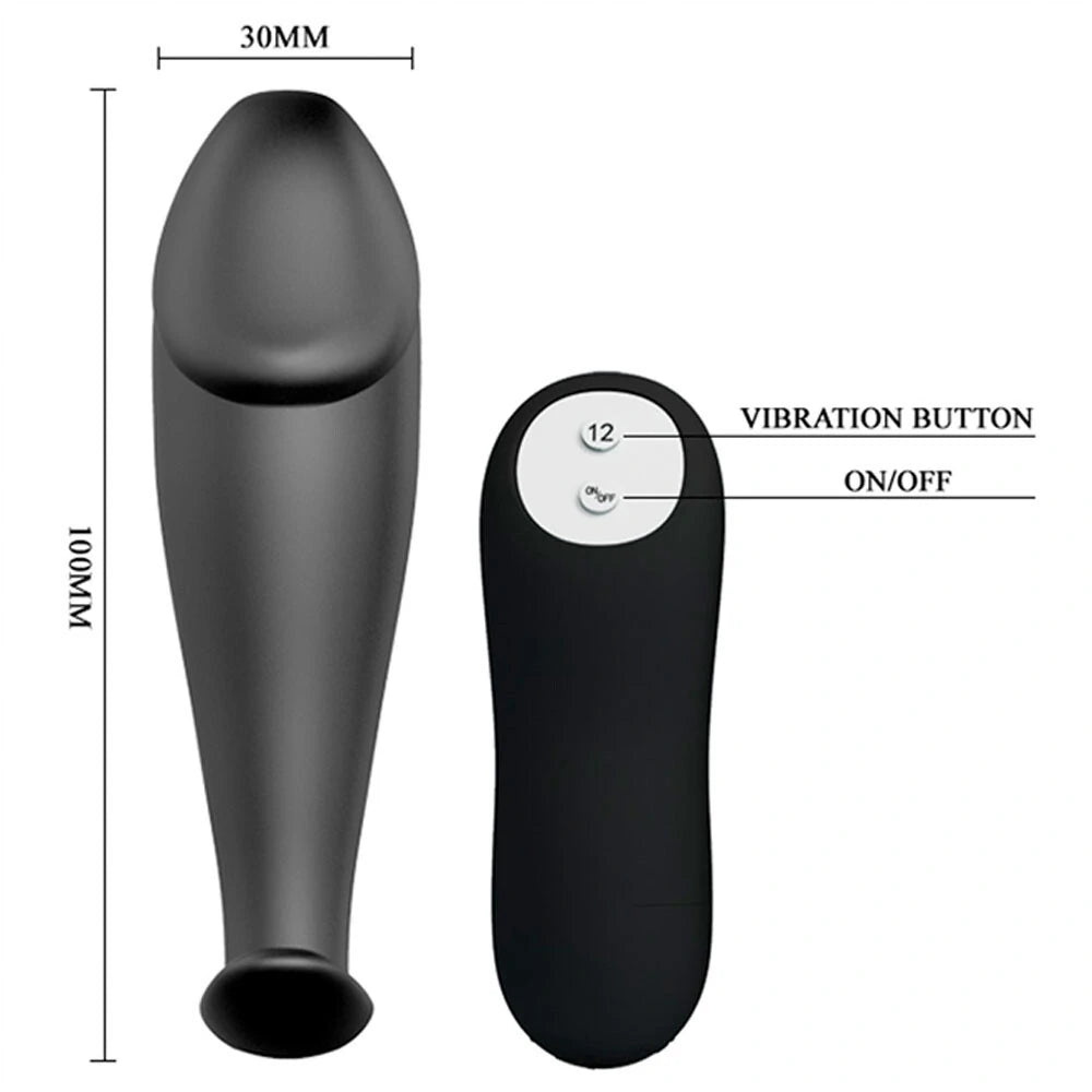 Plug Anal com Ponta Formato de Glande e 12 Modos de Vibração Pretty Love Special anal Stimulation 10