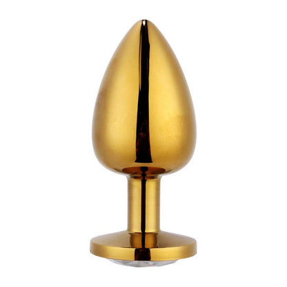 Plug Anal em Aço Inoxidável Dourado com Joia Sortida