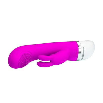 Vibrador Rabbit com Estimulador de Clitóris e Microcerdas - Pretty Love Christ