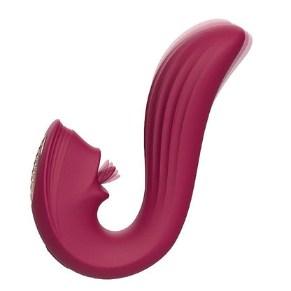 Vibrador de Ponto G e Clitóris com Língua - Velvet Kiss - S-Hande