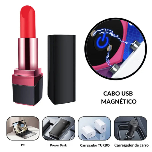 Vibrador em formato de batom