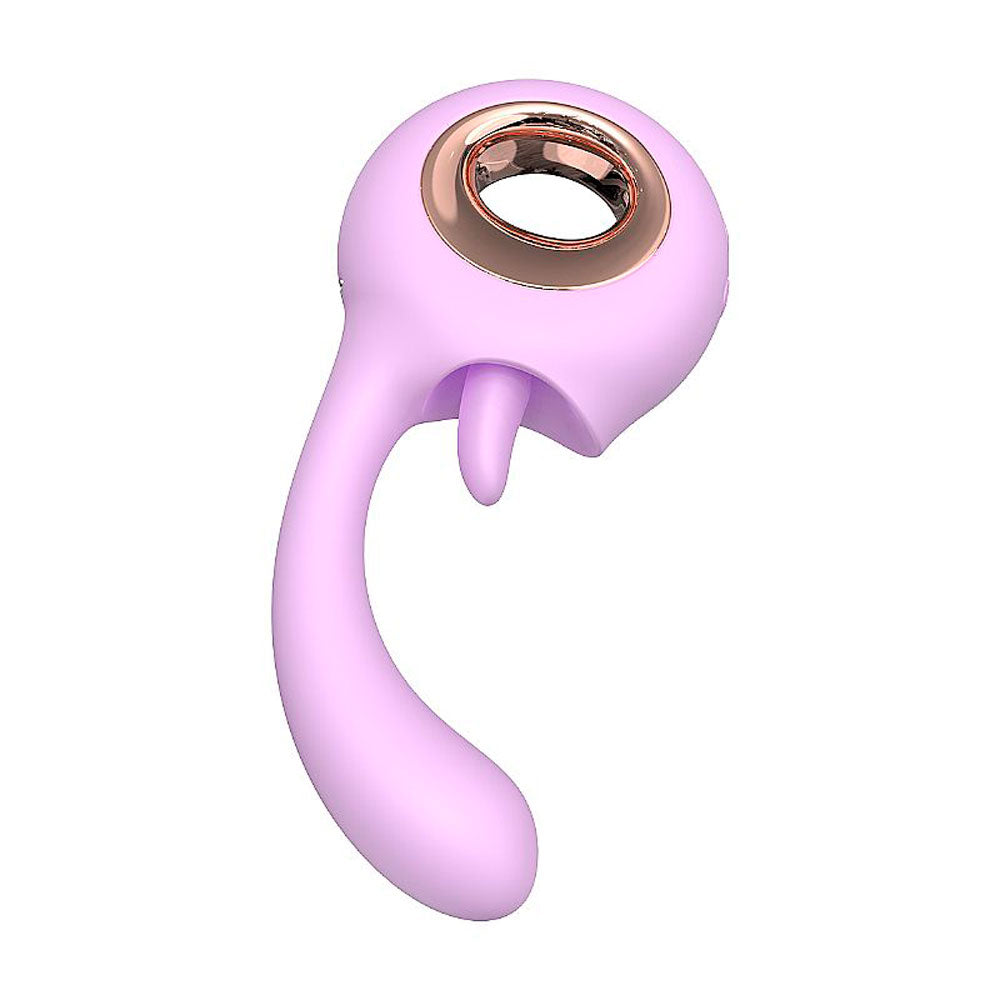 Vibrador de Ponto G com Língua Estimuladora - Woo - S-hande