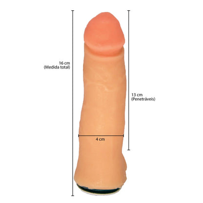 Cinta Peniana com Pênis em Cyberskin  16 cm x 4 cm