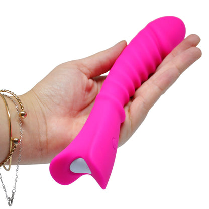 Penetrador Vibratório em Silicone Aveludado Recarregável 20 cm x 3,5 cm