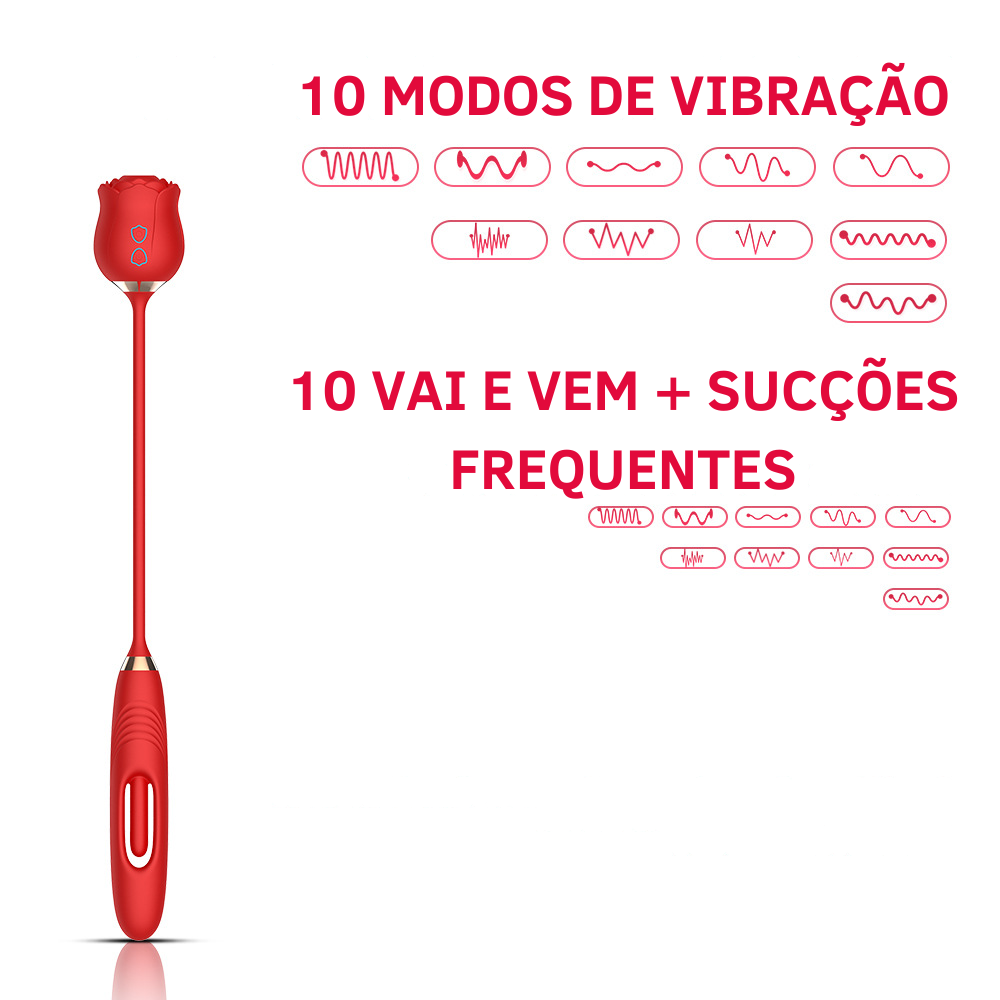 Estimulador Clitoriano com Tecnologia de Vibroar em Formato de Flor