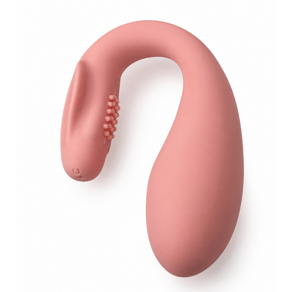 Vibrador de Casal em Formato de Glande Controle por Aplicativo