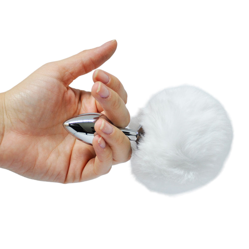 Plug Anal em Metal com Pompom - P