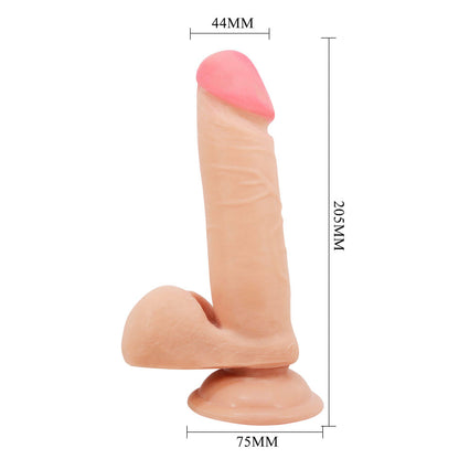 Pênis Realístico de Silicone com Tecnologia Sliding Skin e Ventosa
