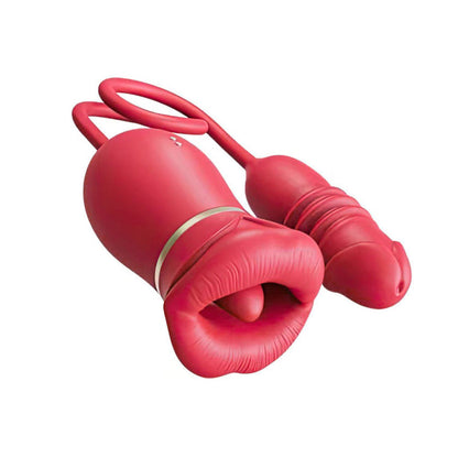 Vibrador Duplo Flexível Simulador de Sexo Oral e Vai e Vem
