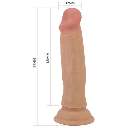 Pênis Super Sliding Skin Realista com Ventosa - Pretty Love Quentin