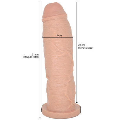 Capa Peniana Monster com Cinta em Silicone Rígido 21 x 5 cm