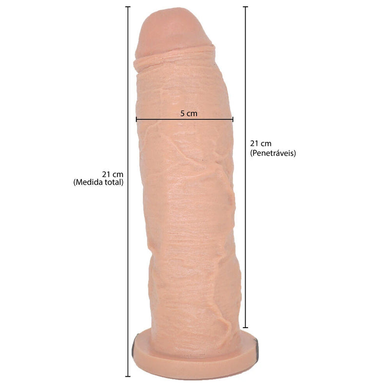 Capa Peniana Monster com Cinta em Silicone Rígido 21 x 5 cm