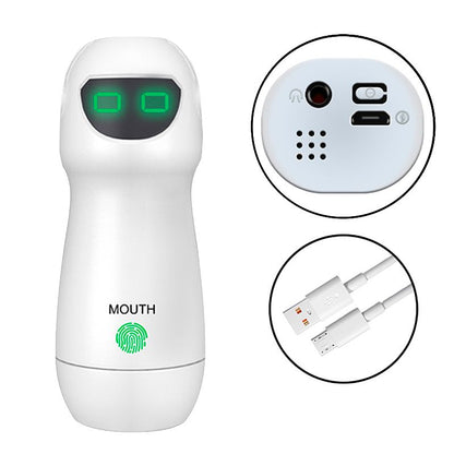 Masturbador Formato de Lanterna com Boca / Vibração e Voz - S Robot - SI