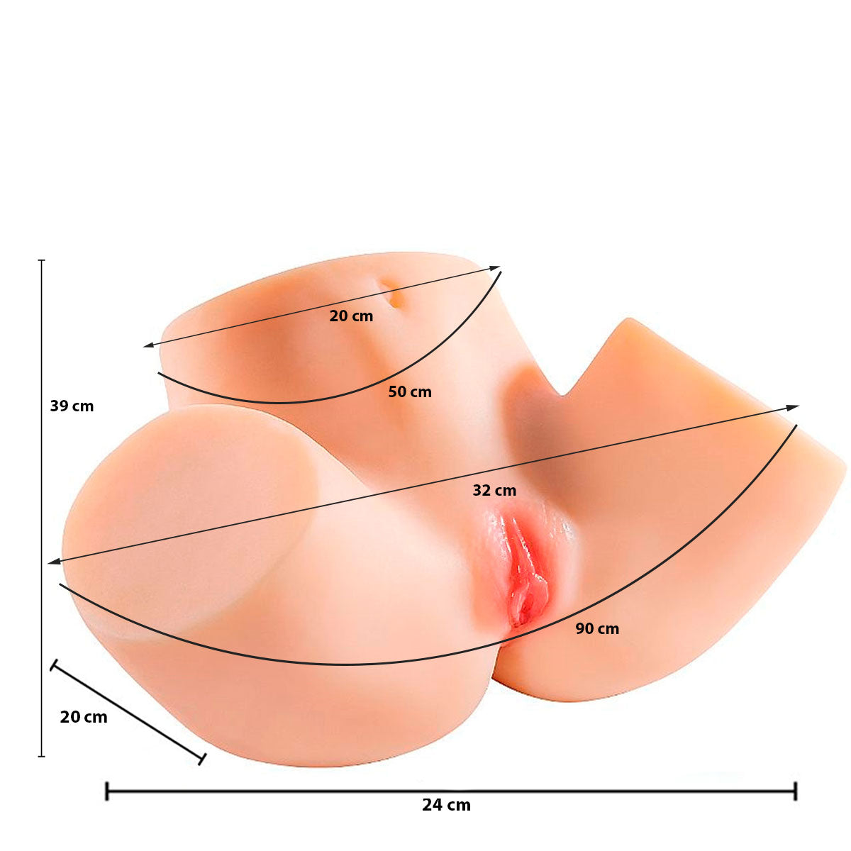 Masturbador Bunda Super Realística com Ânus e Vagina