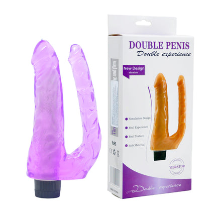 Prótese Peniana Dupla com Vibração para Dupla Penetração