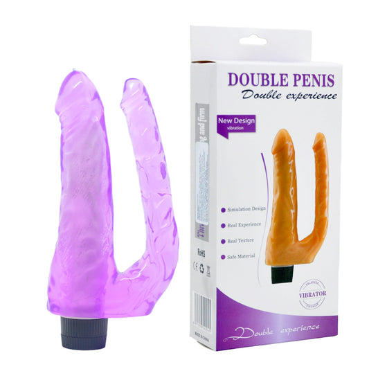 Prótese Peniana Dupla com Vibração para Dupla Penetração