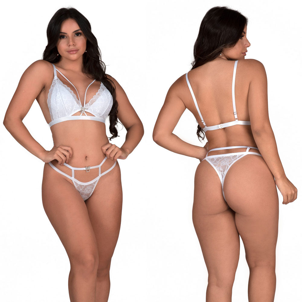 Conjunto Sensual sem Bojo em Renda - Tarcila - Click Sophia