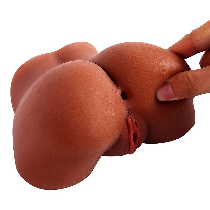 Bunda com Vagina e Ânus Masturbador Masculino Pequeno Realístico- Mulato