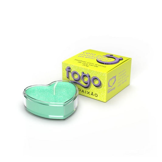 Vela Beijável para massagem com glitter Uva Verde 20g