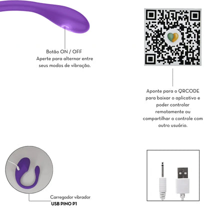 Vibrador em Formato de Glande por Aplicativo