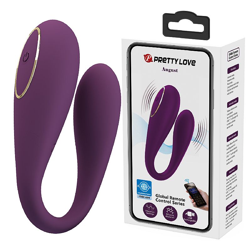 Vibrador de Casal - August - À Longa distância - APP - Pretty Love